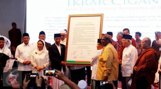 Ikrar Ciganjur diterima oleh Presiden Jokowi. Foto oleh Liputan6.com