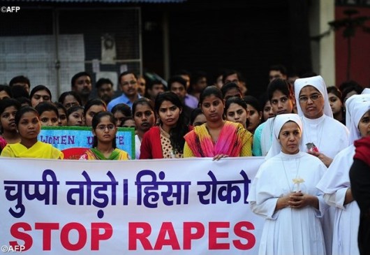 Stop Pemerkosaan. Foto AFP