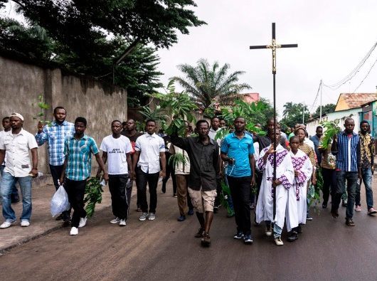Demonstran Katolik di Kinshasa meminta  Presiden untuk berhenti (AFP) 