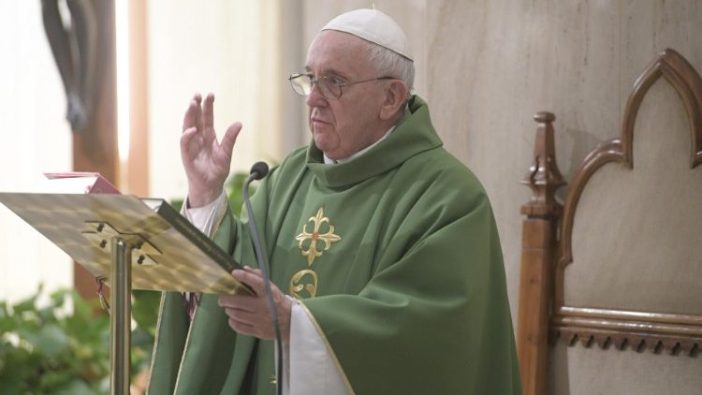 Paus Fransiskus merayakan Misa di Casa Santa Marta (Vatican Media)