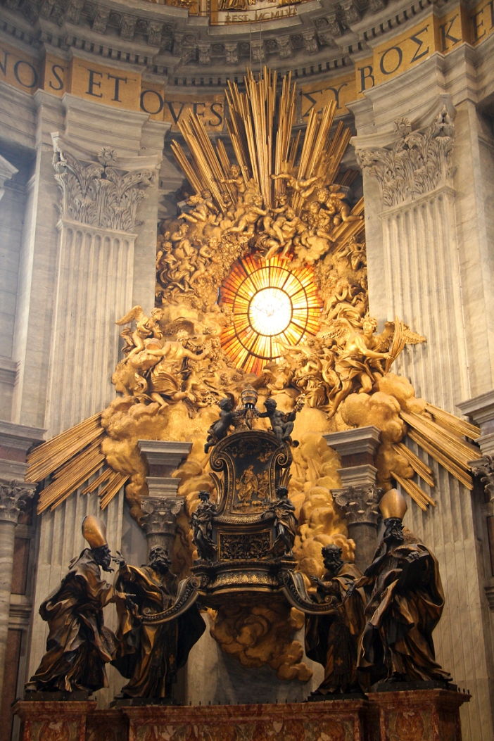 Kursi Santo Petrus. Patung itu dibuat oleh Bernini. © Samot | Shutterstock 