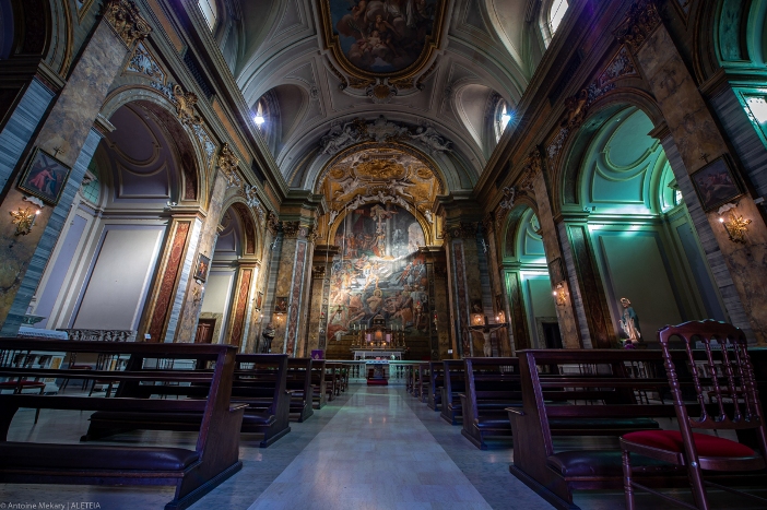Gereja Santo Laurensius di Panisperna (interior). Gereja Santo Laurensius di Panisperna adalah milik Kementerian Dalam Negeri Italia". © Antoine Mekary | ALETEIA 
