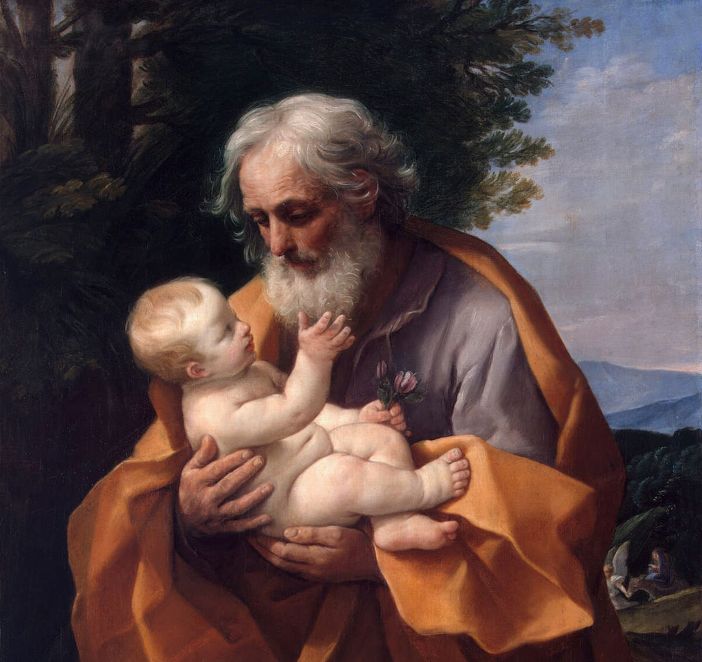 Santo Yosef bersama Bayi Yesus oleh Guido Reni