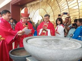 Kardinal Ignatius Suharyo Memimpin Misa Tahbisan Gereja Katolik Kalvari Lubang Buaya, Jakarta Timur. Kompas