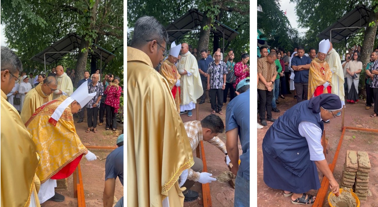 Peletakan Batu Pertama BLK dan Pusat Informasi Migran di Shelter St. Theresia Batam. Caritas Indonesia