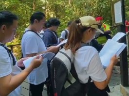 Dominican Youth Movement Indonesia (DYMI) saat mengadakan Ziarah Tahun Yubelium di Sarawak, Malaysia. Dok. Dominican Movement