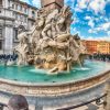 Seorang Paus yang “Membanjiri” Piazza Navona untuk Menyejukkan Kota Roma Salah satu air mancur di Piaza Navona. My Tour Italy