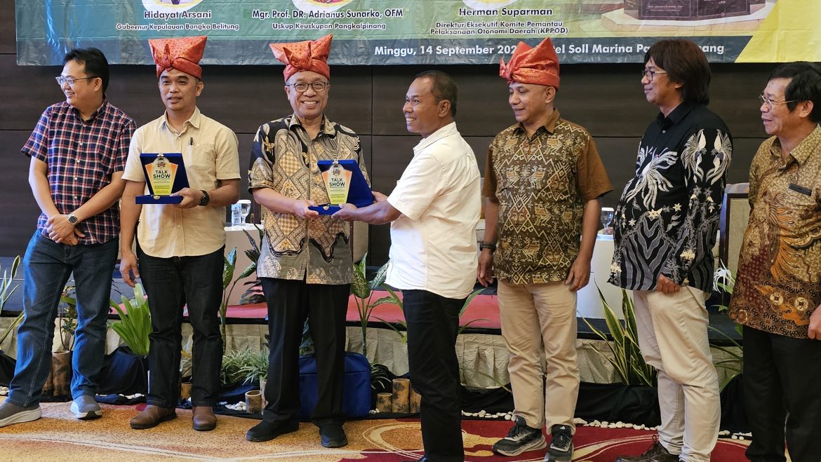 Talkshow Ekonomi Politik di Ballroom Soll Marina, Minggu 14 September 2025. IST