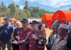 Ketua KWI Mengunjungi Karya Kemanusiaan Jaringan Caritas Indonesia untuk Penyintas Banjir Sumatra di Sibolga Mgr. Antonius Subianto Bunjamin, Mgr. Pius Riana Prapdi, dan Romo Fredy Rante Taruk saat berada di pos pelayanan jaringan Caritas Indonesia di Sibolga