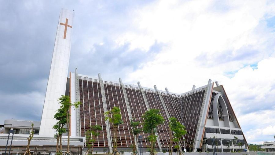 Gereja Santo Fransiskus Xaverius di IKN masih menunggu persetujuan Vatikan, pembangunan gereja hampir rampung dan ditargetkan diresmikan Juli. Dok. Humas Otorita IKN